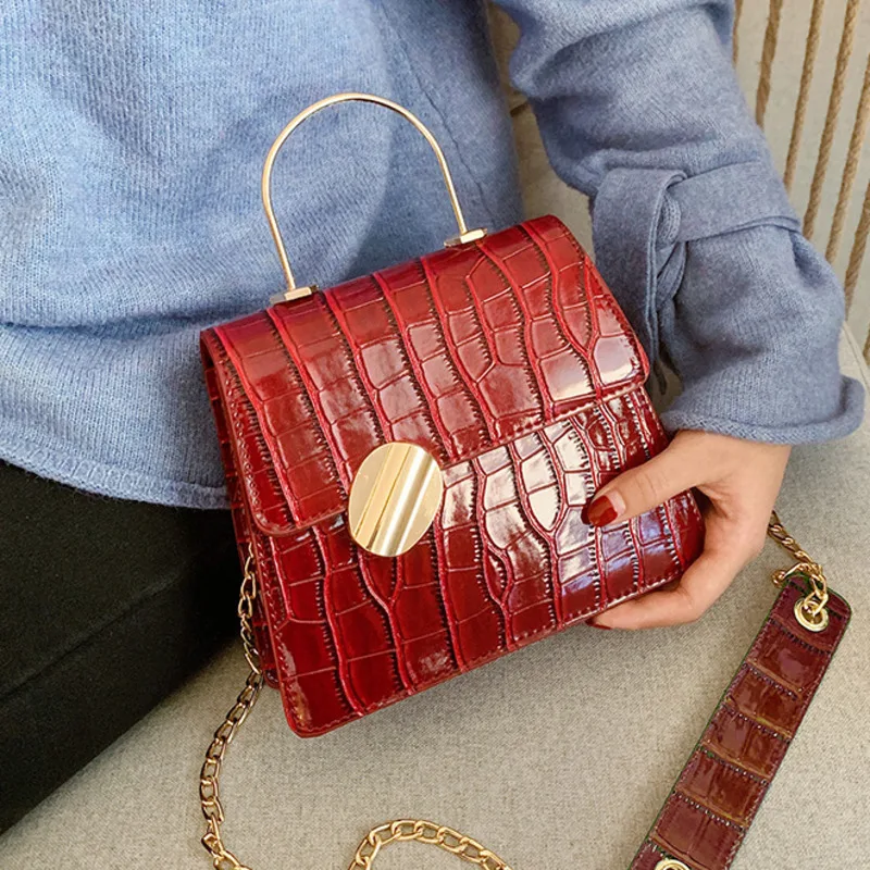 Сумка через плечо из искусственной кожи для женщин 2020 однотонная модная