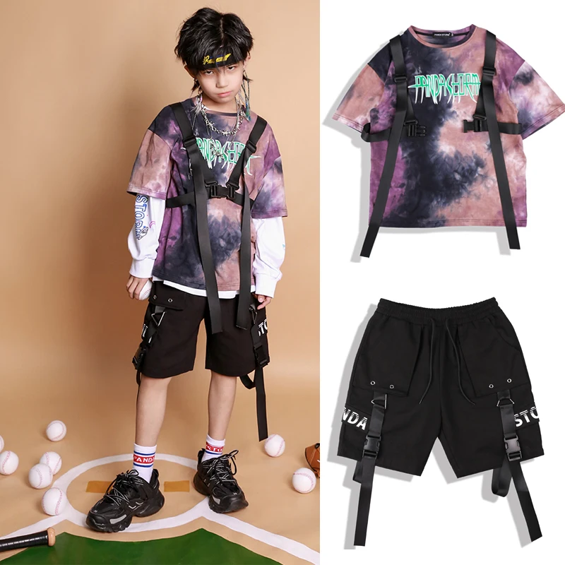 

Модные танцевальные костюмы в стиле хип-хоп для девочек, одежда для джазовых танцев, сценический наряд, топы для мальчиков, штаны в стиле хип...