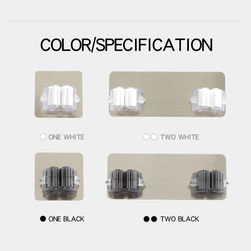 

SKTN Adhesive Multi-Purpose Hooks Wall Mounted Mop Organizer Holder RackBrush Broom Hanger Hook Kitchen bathroom Strong Hooks