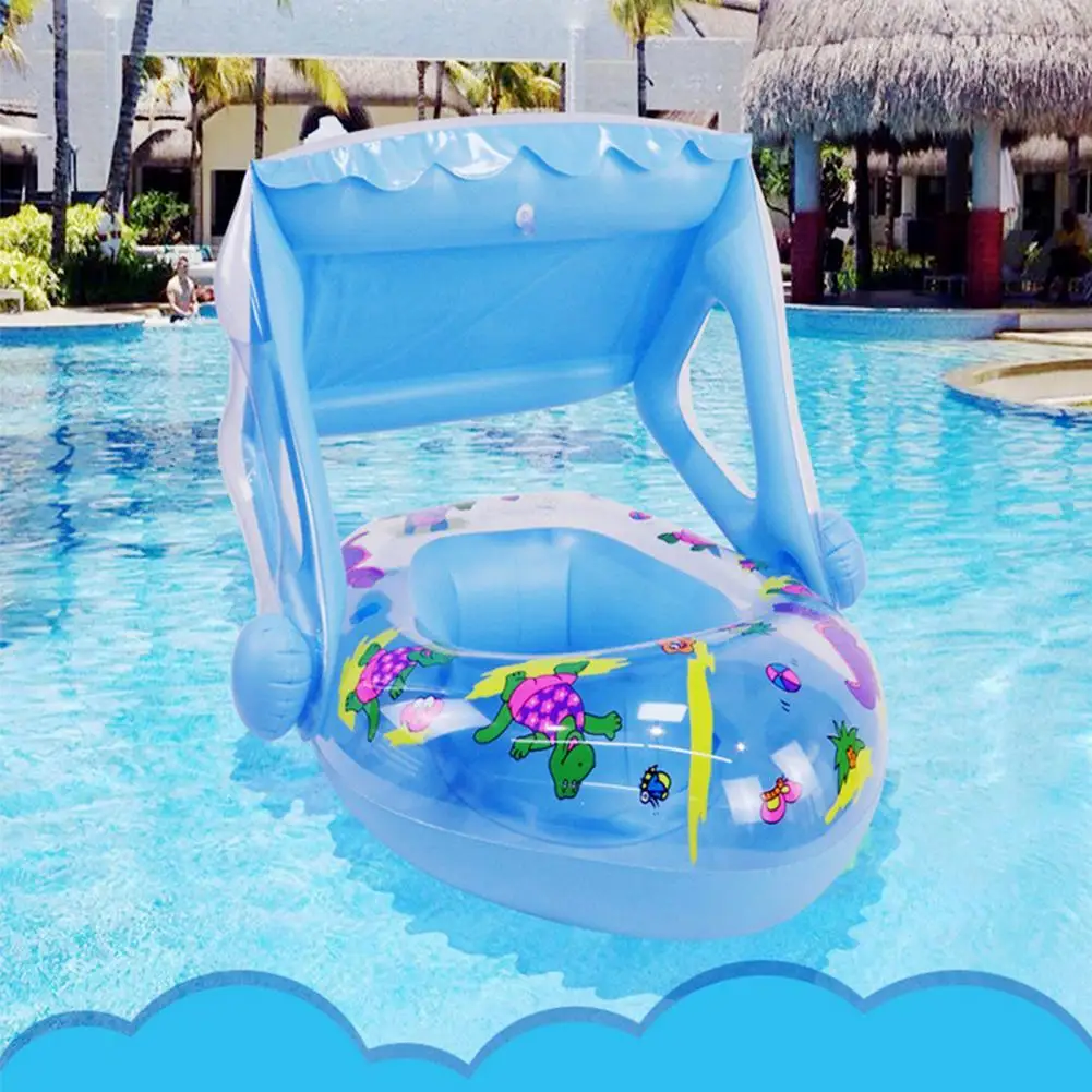 

Fashion Children Inflatable Toy Water Swimming Seat Ring Blue Swimming Circle Comfortable for Swimming Pool