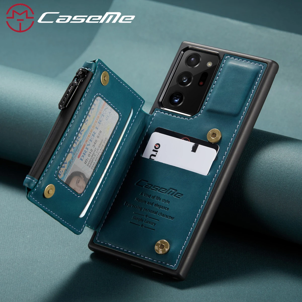 CaseMe чехол на молнии для Samsung Galaxy Note 20 Ultra10 9 S21 S20 Plus Ultra FE S10 S9 S8 A51 A71 кожаный