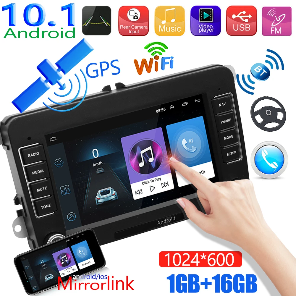 

Android 10.0 Car Radio Multimedia Video Player 7 inch FM GPS Navigation WiFi Auto Stereo USB 2 DIN Full HD With Camera