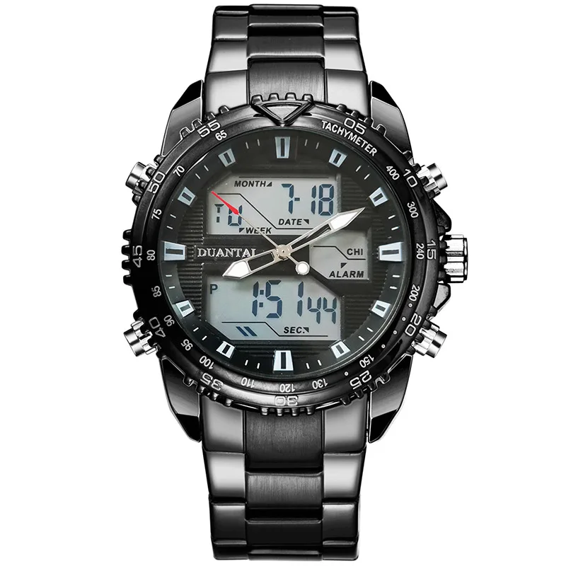 Мужские часы Топ люксовый бренд мужские спортивные военные полностью стальные