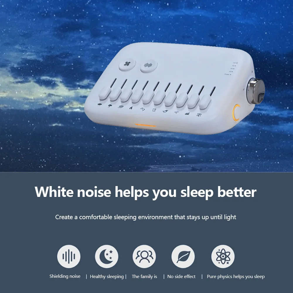 

Baby Sleeping Monitors Kids Noise Machine Monitors USB Rechargeable Noise Sound Machine Timed Baby Noise Machine White Noise Toy