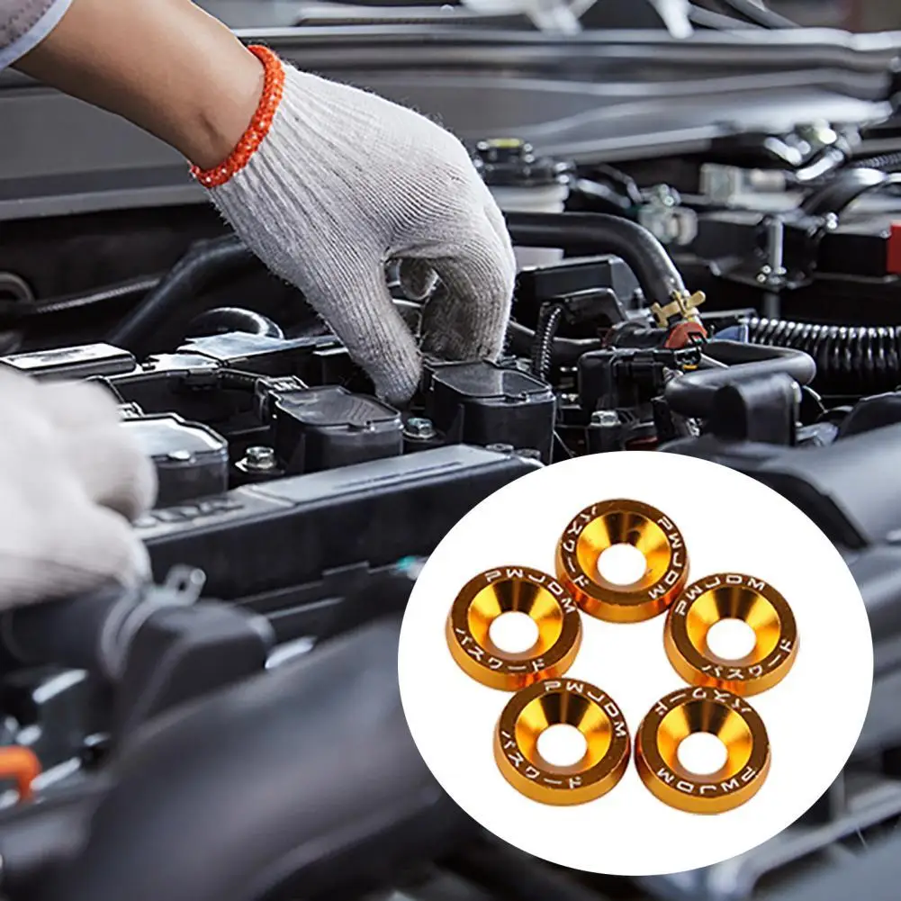 

1Pcs M6 JDM Stable Bolt Washer Car Modification Hexagon Fastener Fender Washer Bumper Engine Concave Screw Car Model