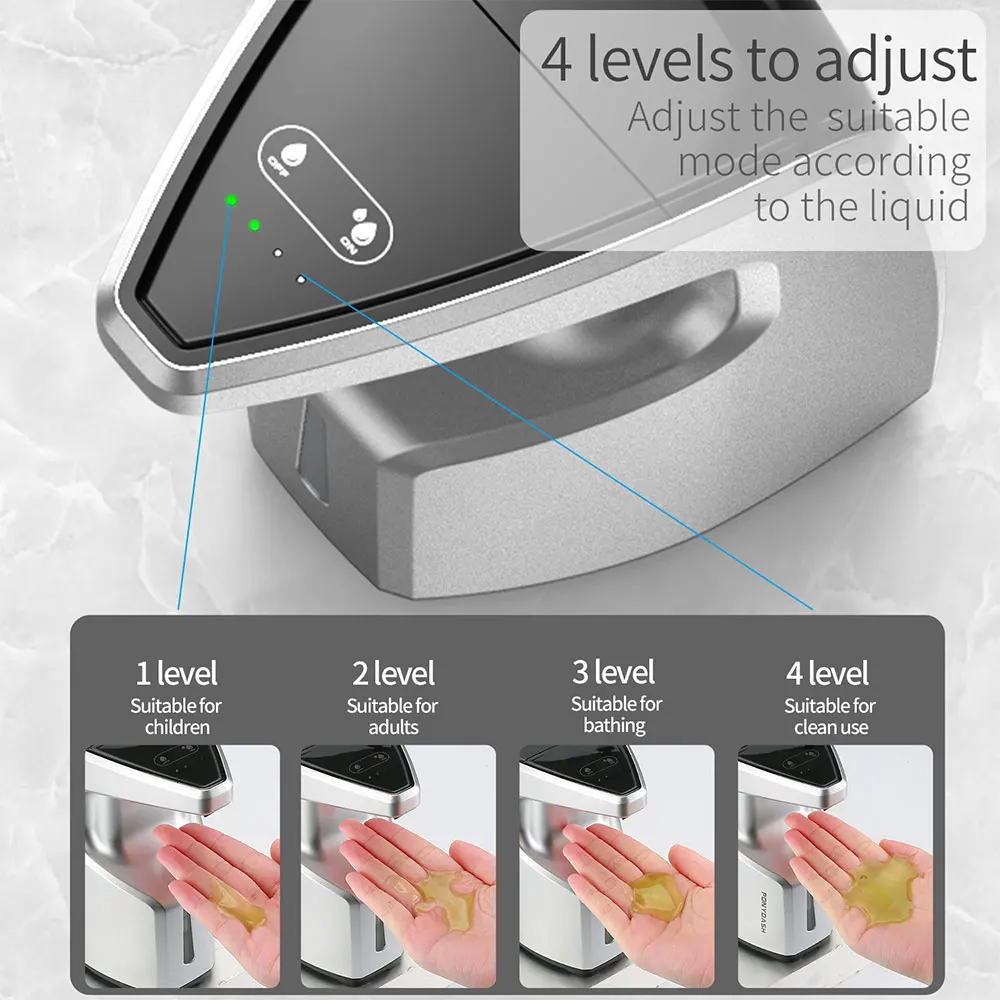 

Touchless Soap Dispenser Automatic Soap Dispenser Adjustable Soap Dispensing Control Button Wall Mounted Soap Dispenser