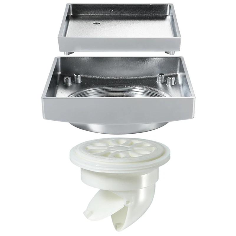 

Bathroom Balcony Kitchen Brass Square Floor Drain Shower Drainer Invisible Tile Insert Floor Drain