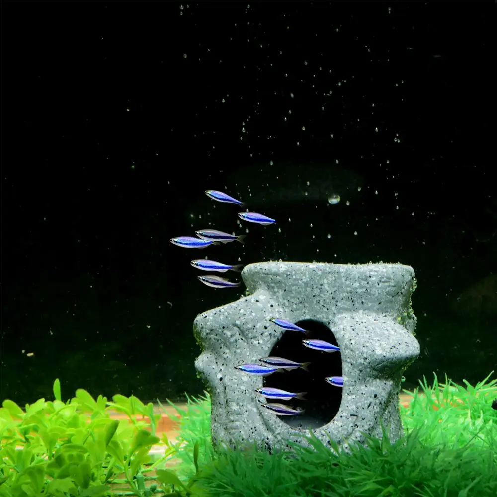 Saim креветки укрытие размножения пещера с рыбами бак украшения серый Керамика