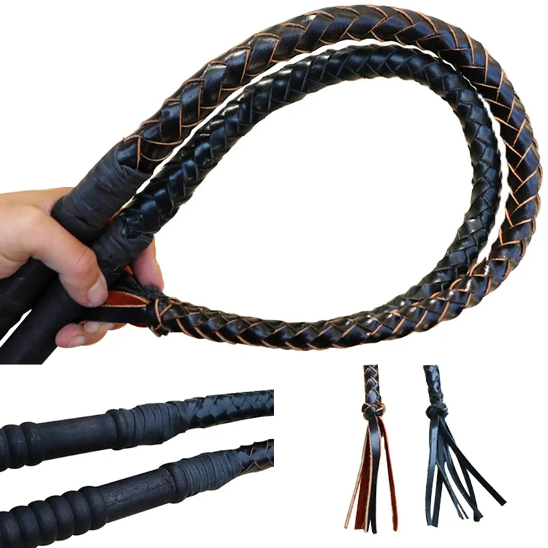 

70CM&80CM Hand Made Braided Riding Whips Horse Outdoor Racing Training Cowhide Leather Whip Equestrian Equipment