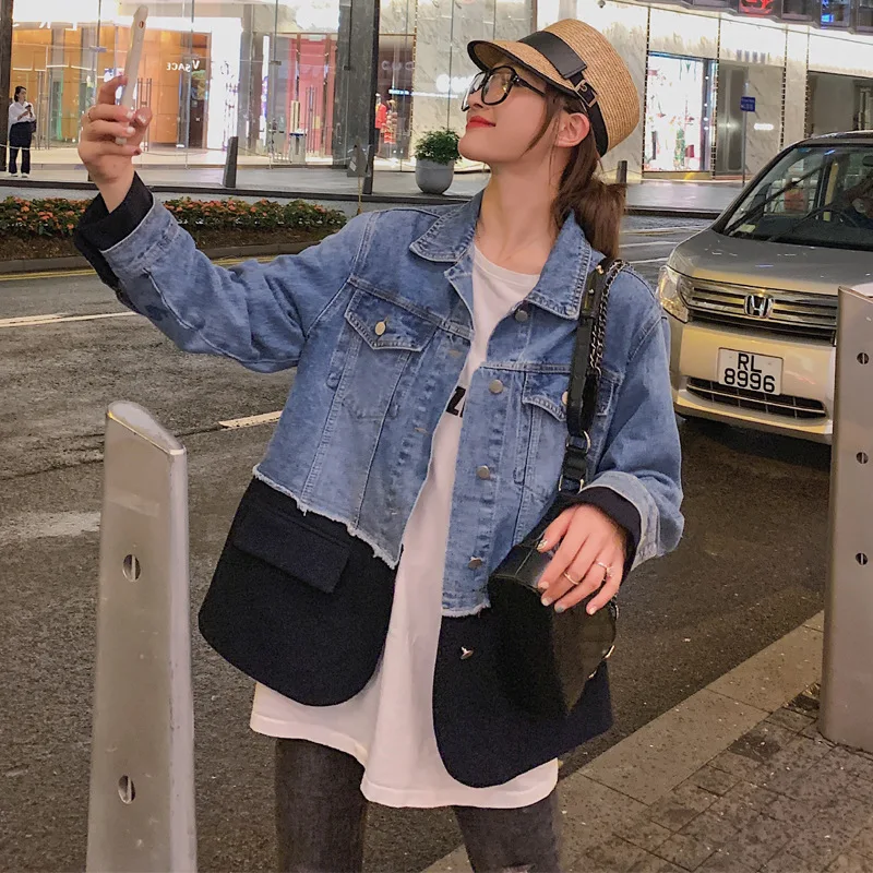 LANMREM новинка 2020 Весенняя мода однобортный хит цветная куртка уличная одежда