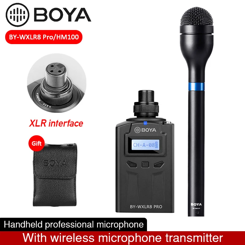 BOYA BY HM100 Портативный динамический микрофон из алюминиевого сплава