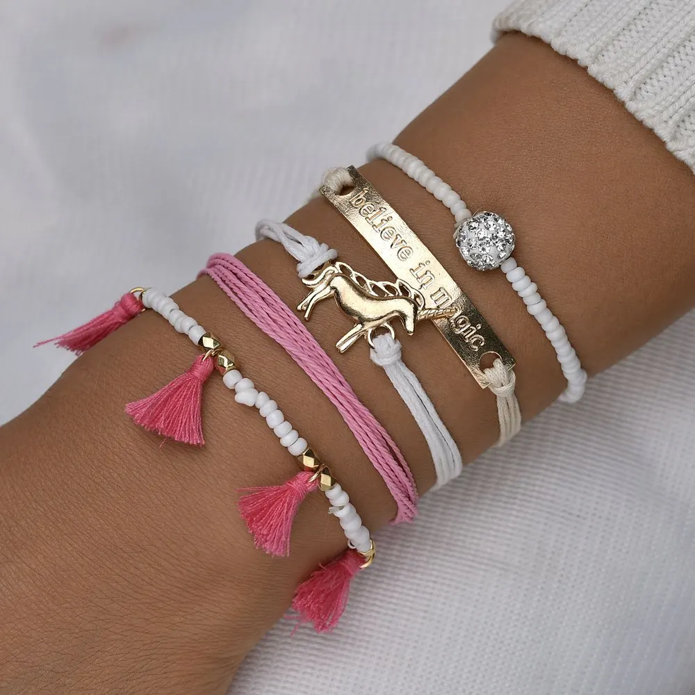 Женский многослойный браслет ручной работы в богемном стиле 2020 | Украшения и