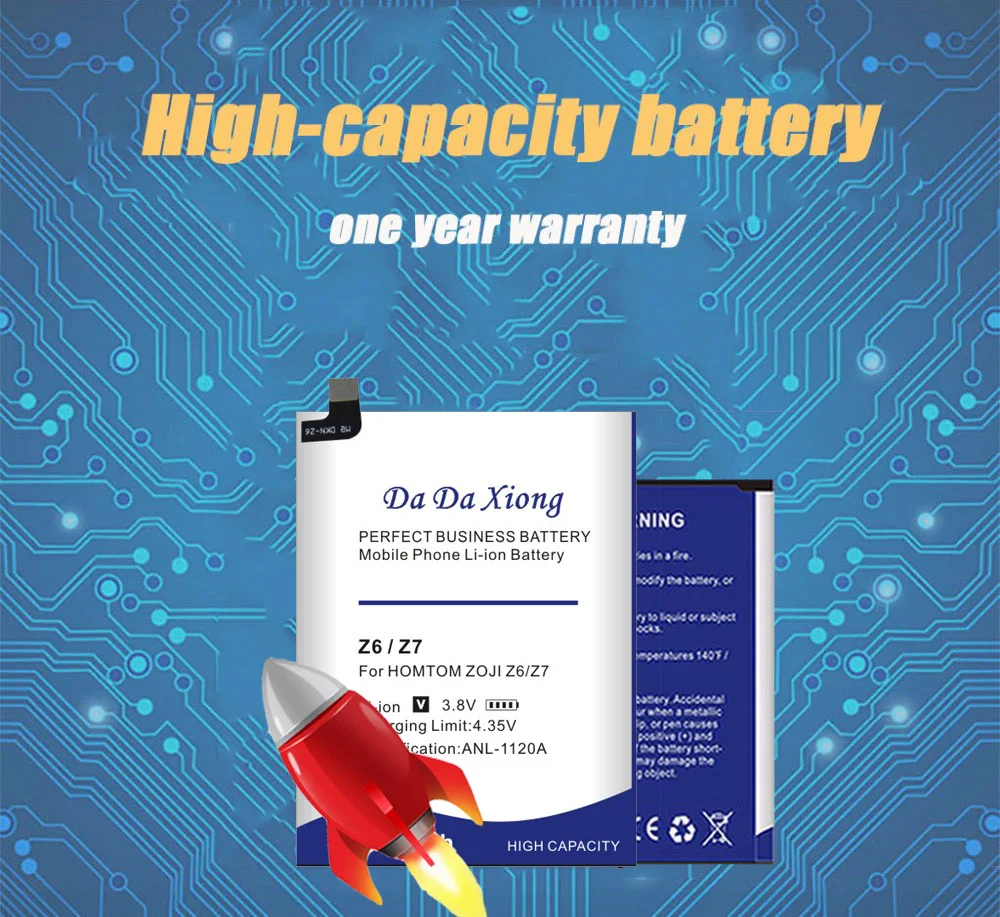 Аккумулятор 4100 мАч для смартфона новая запасная батарея Z6 / ZOJI Z7