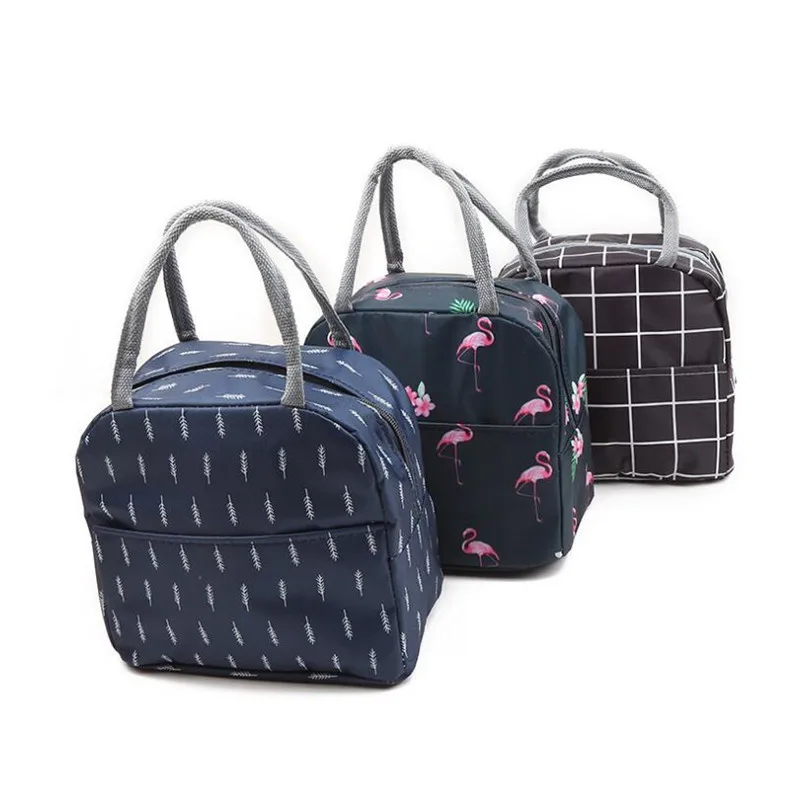 

New Cooler Bags Waterproof Nylon Portable Zipper Thermal High Capacity Lunch Bag For Women Convenient Lunch Box Tote Food Bags