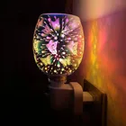 Электрическая светодиодсветодиодный лампа-аромадиффузор со штепсельной вилкой, лампа для расплава воска, масляная горелка, восковые нагреватели, ароматизатор для спальни, ванной комнаты, декоративная лампа-аромадиффузор