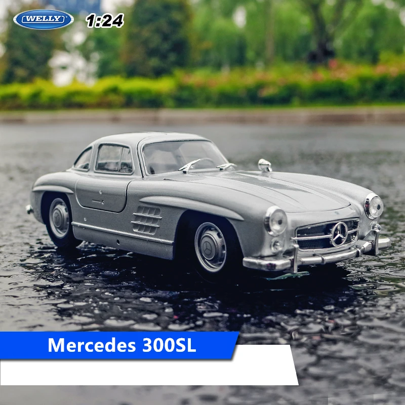 Модель автомобиля welly 1:24 Mercedes 300SL из сплава модель украшение коллекция подарок