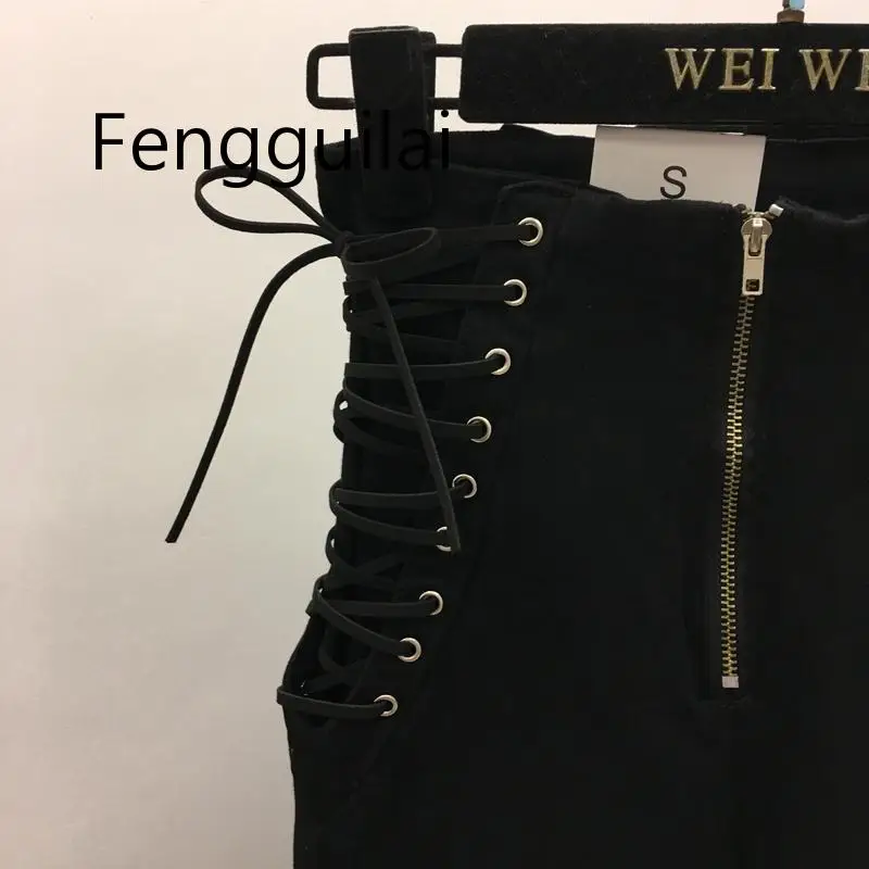 

2019 New Women Fashion New Jeans Ankle-length Pants Europe Hot Sale Lace-Up Bowknot Slim Pencil Pants Stylish Panter Female