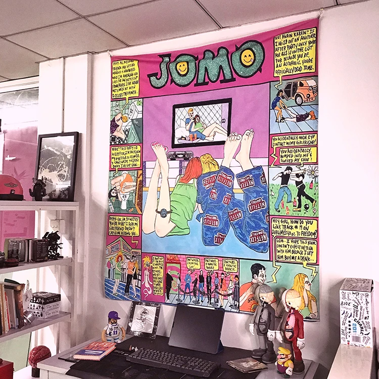 Настенный Гобелен JOMO подвесные американские комиксные Улицы Лондона tapiz pared tela boho