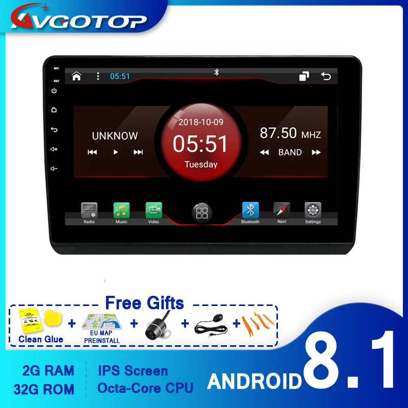 AVGOTOP Android 9 Bluetooth GPS автомобильное радио DVD плеер для HONDA URV|Автомагнитолы| |
