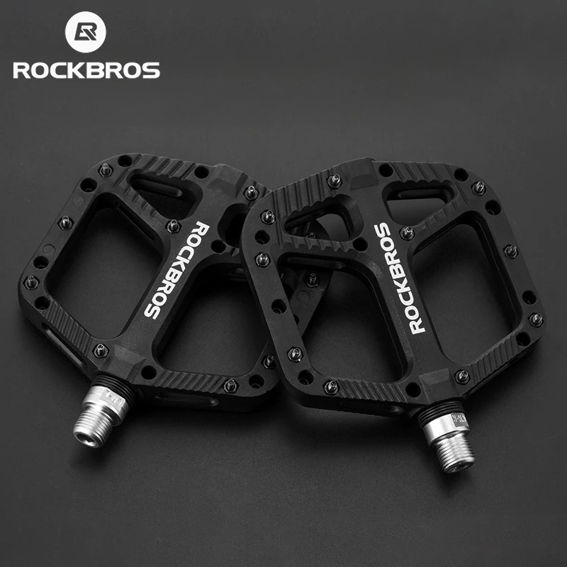 

ROCKBROS Ultralight Seal Bearings Bicycle Bike Pedals Cycling Nylon Road bmx Mtb Pedals Flat Platform Bicycle Parts Accessories