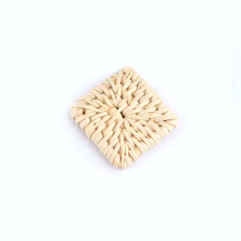 2 шт Ретро преувеличенные геометрические капли воды Бамбук и ротанга тканые