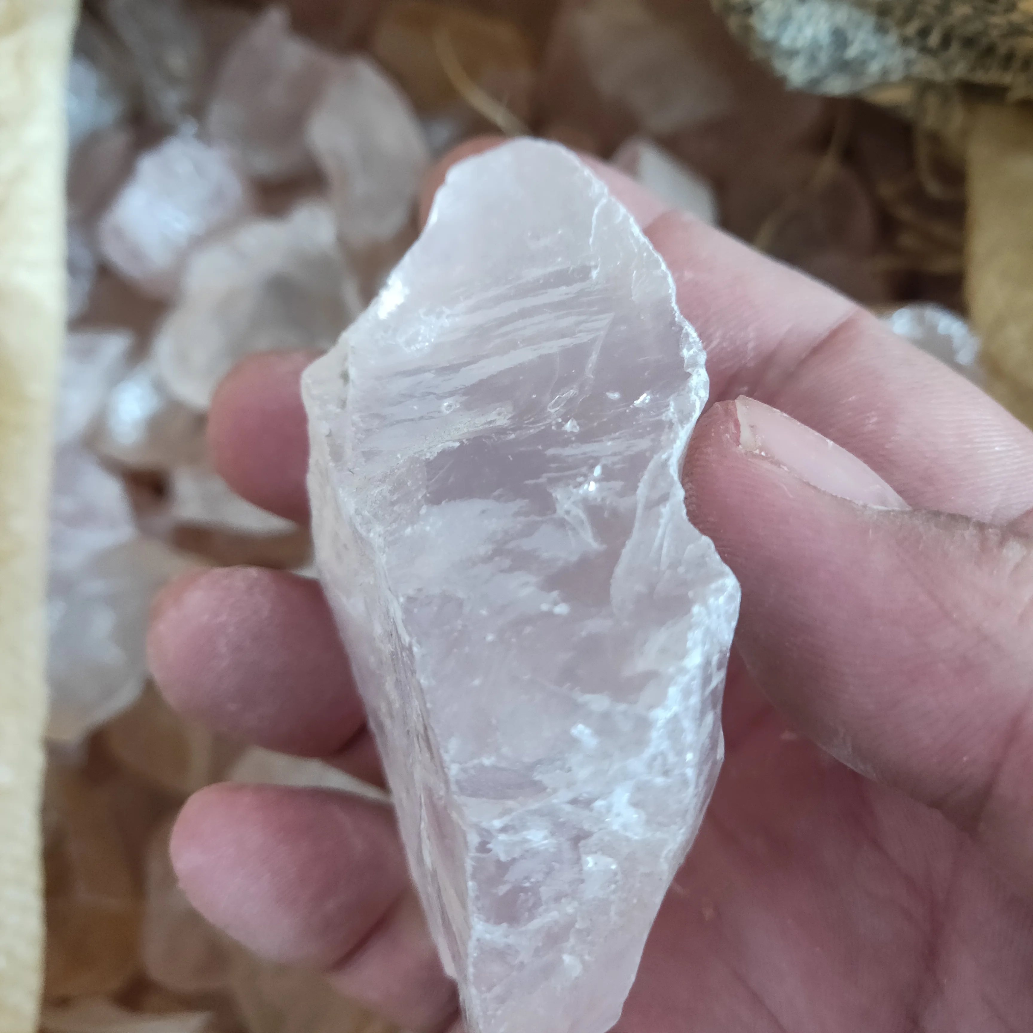 300g100% натуральный розовый кристаллический порошок кристалл гравий камни