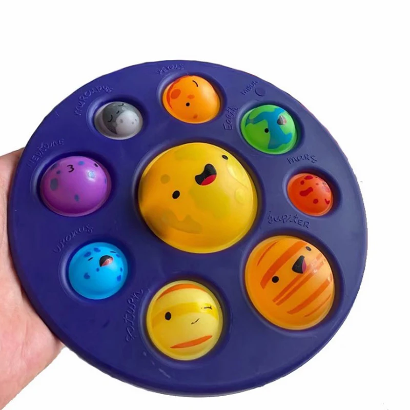 Планеты для пальцев сжимаемые пузырьки сенсорные игрушки взрослых снятие