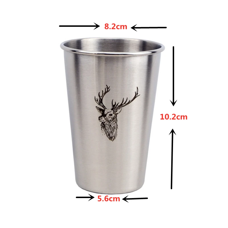 Taza de cerveza con patr&oacute;n bonito de 350ML, taza de cerveza de acero inoxidable 304, taza de caf&eacute; con doble pared, vajilla de cocina para ni&ntilde;os, taza de agua-5