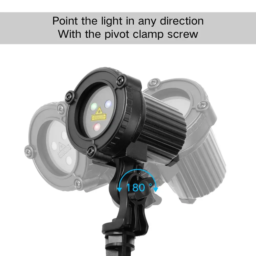 RGB Рождественский лазерный проектор уличный водонепроницаемый прожектор