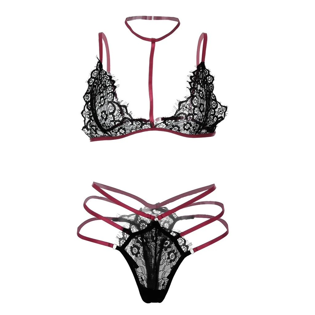 Женского нижнего белья Комлект женской моды размера плюс бюстгальтер кружевной