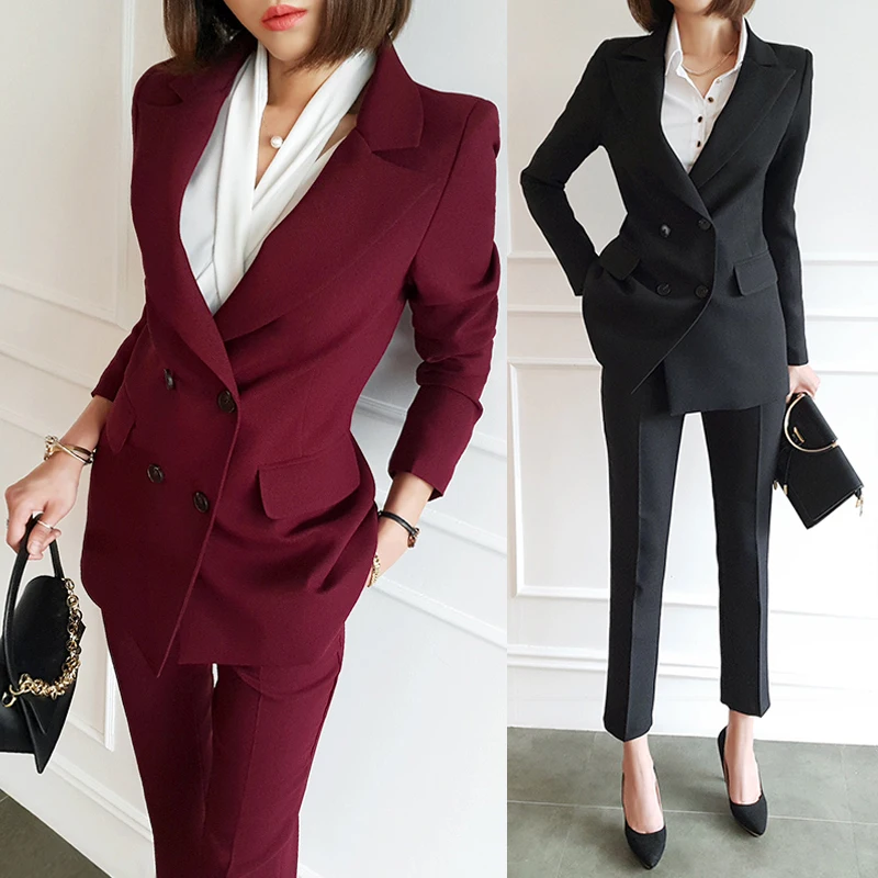 Женский костюм на осень и зиму новый высококлассный профессиональный с брюками