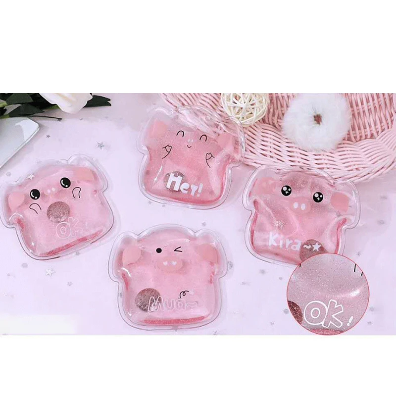 Новая мини-зимняя многоразовая Гелевая грелка для рук с милым