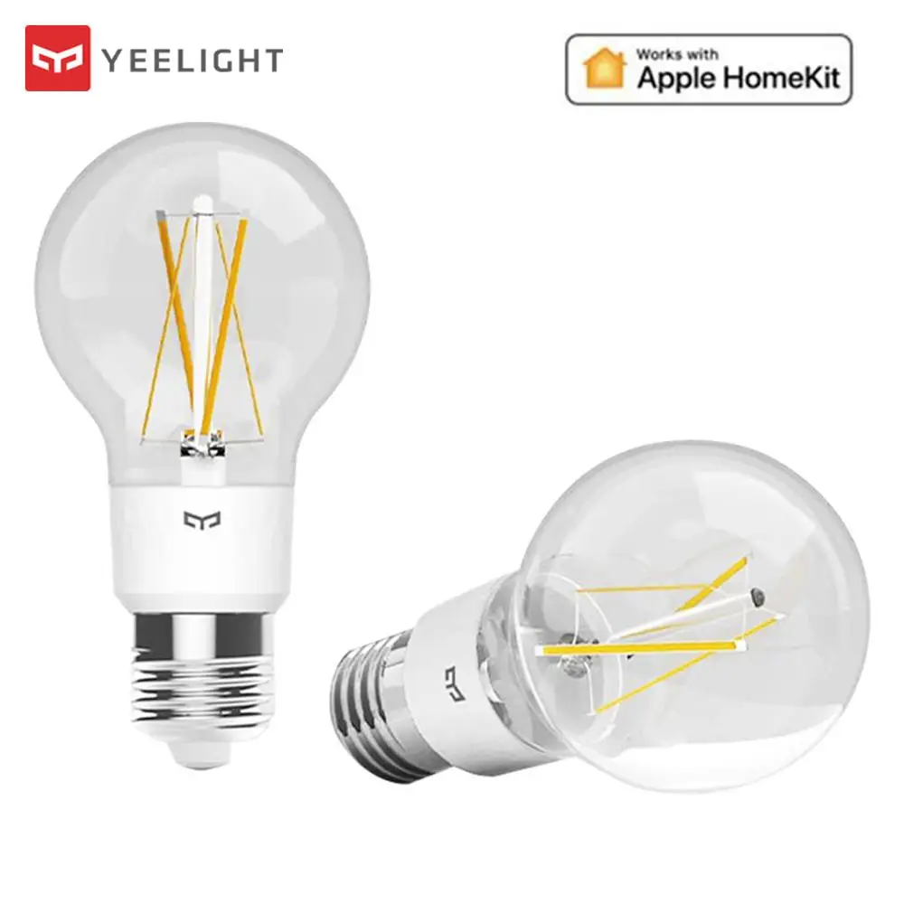 Умная Светодиодная лампа Yeelight E27 энергосберегающая с регулируемой яркостью для