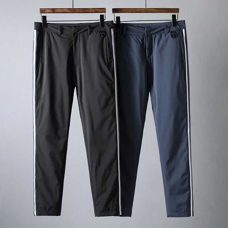 JSBD зимние мужские теплые пуховые штаны высокое качество белый гусиный пух значок