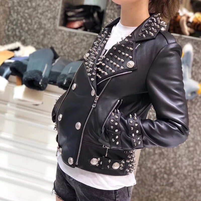 Женские куртки из натуральной овечьей кожи 2020 модное пальто Женская ветровка с