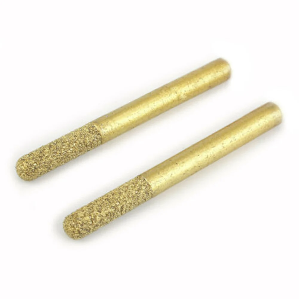 

6Pcs 6mm Handle Head Brazed Diamond Grinding Head For Rotary Tool Metal Polishing Shank 2 Inches Ellipse Taper Spherical Heads