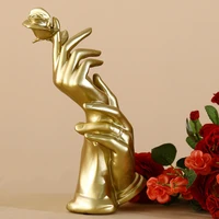 modern gold resin statue for decoration home decor statues abstract sculpture figurines love rose statue valentines day present