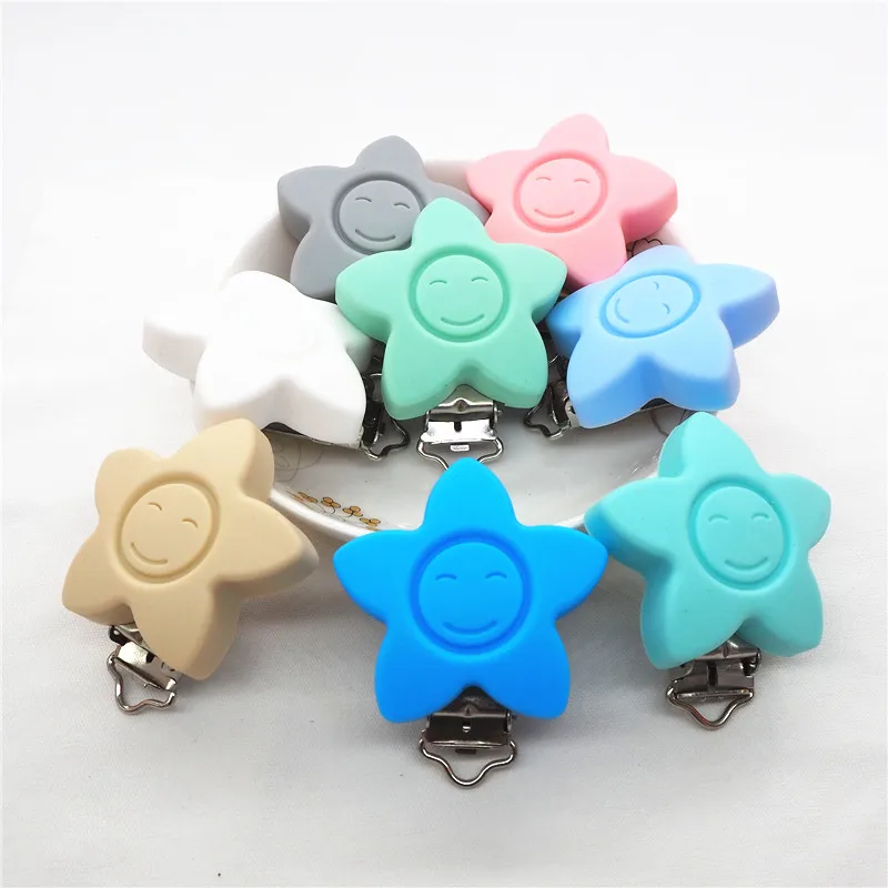 Силиконовые зажимы Chenkai с улыбкой 50 шт. сделай сам детская звезда пустышка