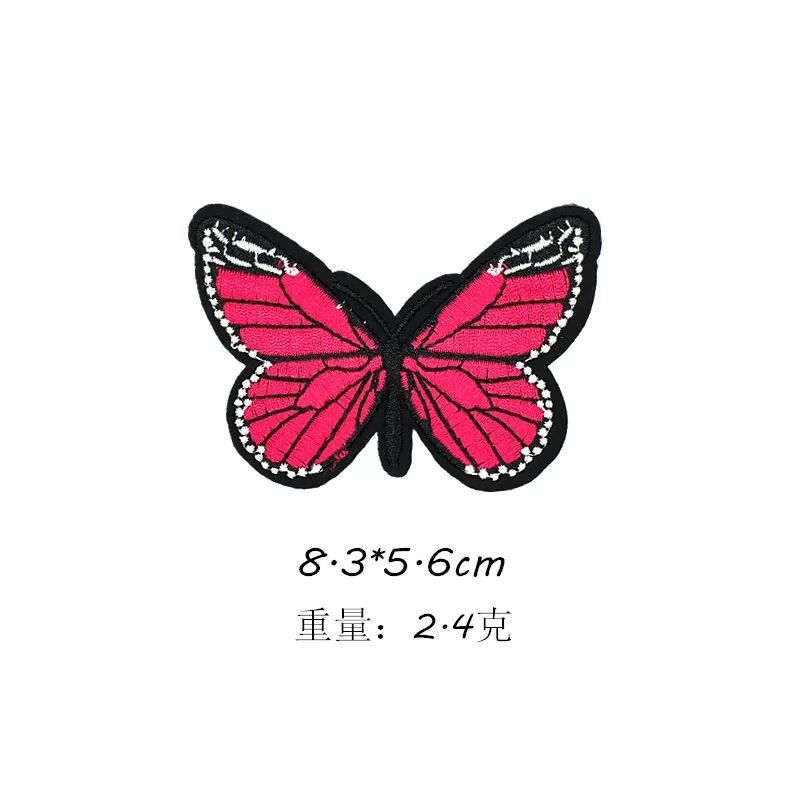 

New Embroidered Patch DIY Cloth Stickers Embroidered Butterfly Suit Patch Parches Iron on Patches for Clothes Accessories