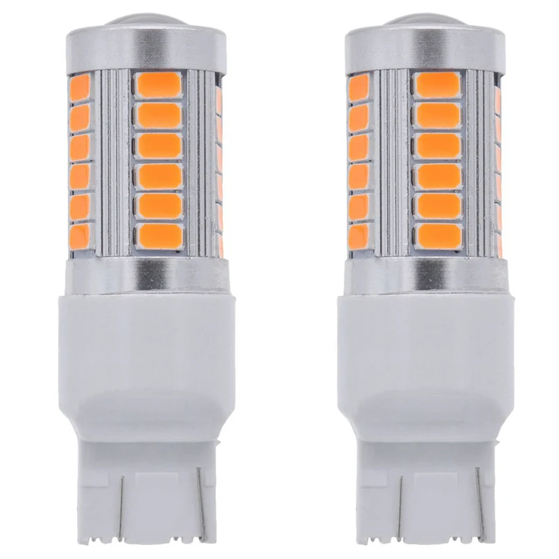 2x 7443 T20 LED Bulbs Amber Yellow 900 Lumens Turn Signals Light &amp 2Pcs T15 W16W Backup Bulb 920 921 912 | Автомобили и