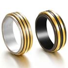Мужское кольцо из нержавеющей стали, серебристо-черное простое кольцо золотистого цвета в стиле панк, свадебные кольца, вечерние на годовщину, 2021