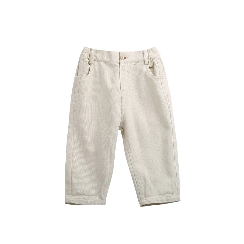 

1-7T Spring Autumn fashionable Baby girls casual Pnats 3 colors woven pants Boys all-match solid color trousers