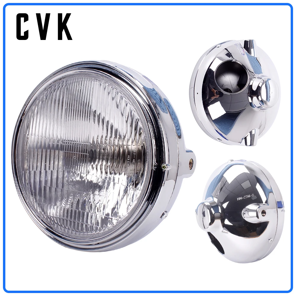 

CVK 7 "35 Вт 12 В универсальная мотоциклетная круглая светодиодная фара H4 Лампа прозрачная линза 7,8" ходовая фара для YAMAHA SUZUKI HONDA