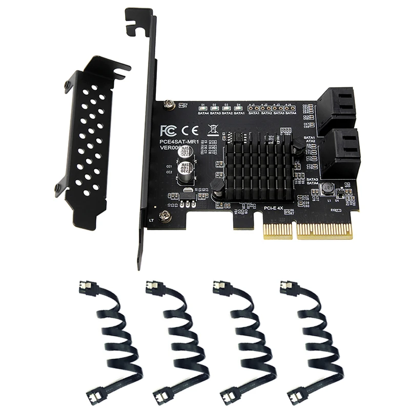 PCI Express Raid Card 4Port SATA 3.0 Add On Card Marvell 88SE9230 Chip PCIE SATA Raid Controller PCI-E to SATA HDD SSD Raid Card