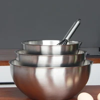 scaled mixing bowl stainless steel whisking bowl for knead dough salad cooking baking 20cm 24cm 28cm