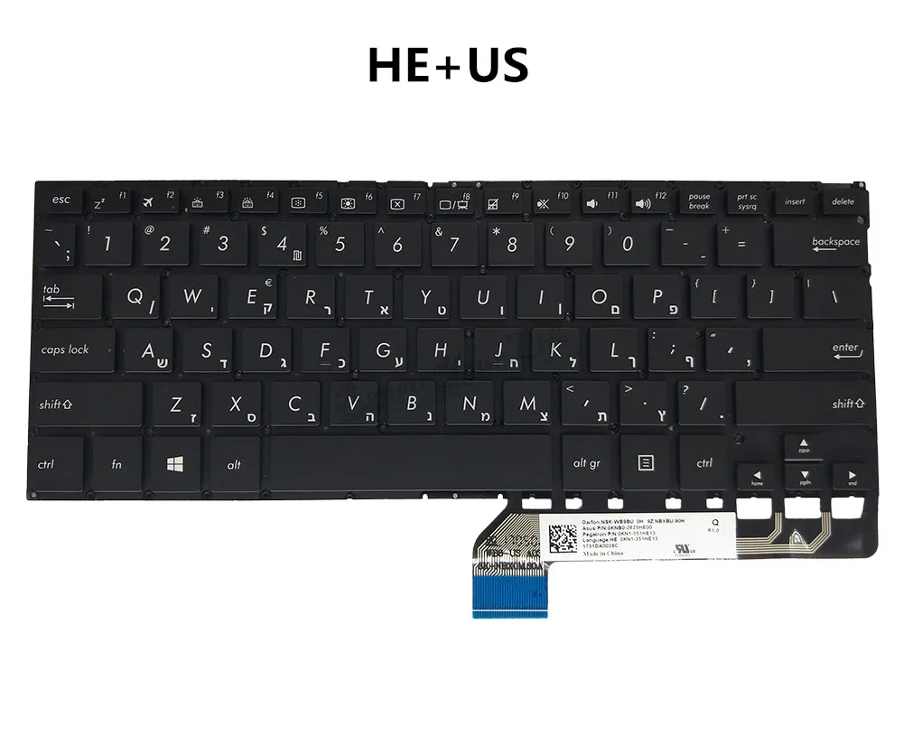 Клавиатура для ноутбука/ноутбука Asus Zenbook Flip UX360 UX360U UX360UA US RU TH HE BE CF CS GK TR NE WB