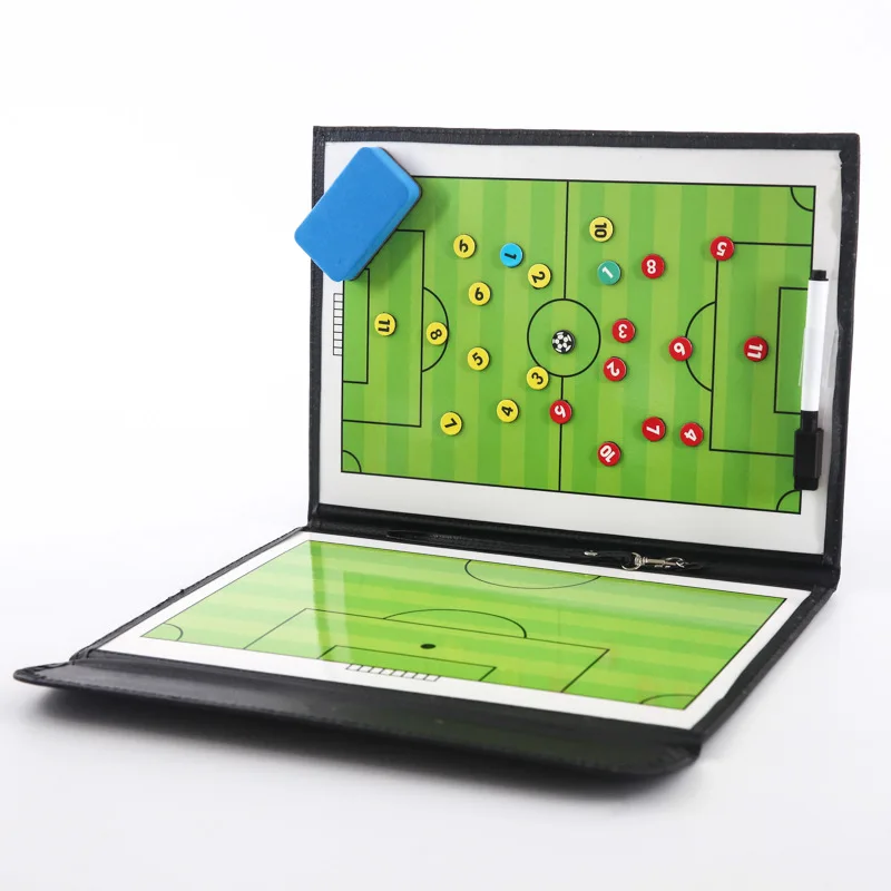 

Football Tactical Board Color 2.5 Folding Coach Board Leather Teaching Board Magnetic Coach Guidance Board