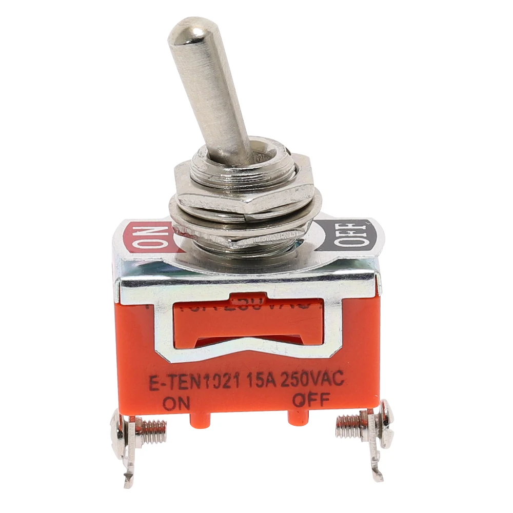 1 шт. E TEN1021 тумблер 2 Pin SPST терминала ВКЛ ВЫКЛ 15A 250V оранжевый кулисный