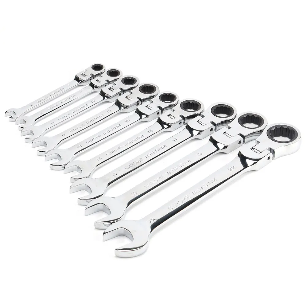 8-22mm Keys Ratchet Wrench Spanner Set of Tools Combination Multitools Storage Pouch 72-Tooth Hand Mirror Finish | Инструменты