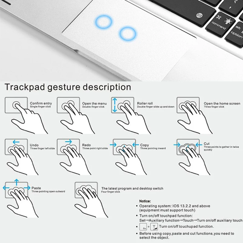 touchpad backlight keyboard for ipad air 4 10 9 inch 2020 wireless bluetooth pen holder keyboard case cover free global shipping